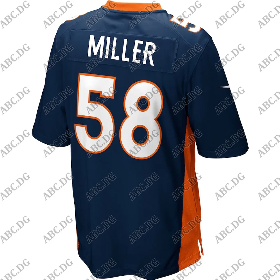 American Football Jersey Men Women Kid Youth Mens Denver Von Miller Navy Blue Alternate Game | Спорт и