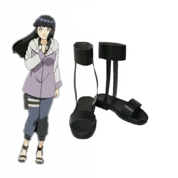 

Anime Naruto Hyuga Hinata Cosplay Shoes Unisex Black Fancy Sandal for men women Halloween costume prop shoes Custom-made