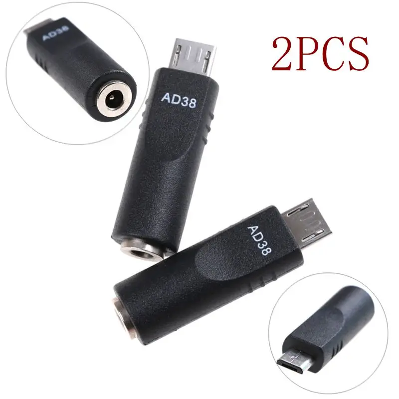 2 шт. Micro USB 5 Pin Мужской DC 3 5X1 1 Женский Разъем питания адаптер для Android смартфона