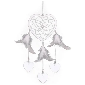 

Fresh Car Pendant Mirror Feather Heart Decoration Interior Accessories
