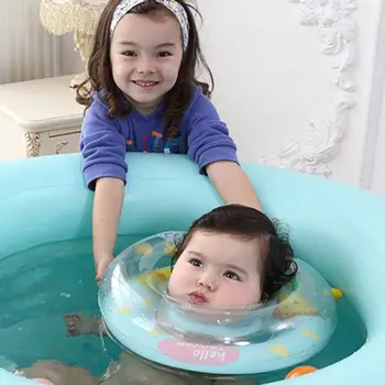 

OOTDTY Adjustable Baby Neck Float Ring Newborn Safety Inflatable Swimming Neck Ring Circle Bathing Accesories