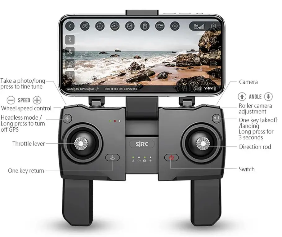 Only 1pcs rc SJRC Z5 gps Радиоуправляемый квадрокоптер Дрон вертолет с 2,4G 5G Wifi FPV 1080P камера удержание высоты Квадрокоптер Follow Me V f11 pro e58 - Цвет: Only 1pcs rc