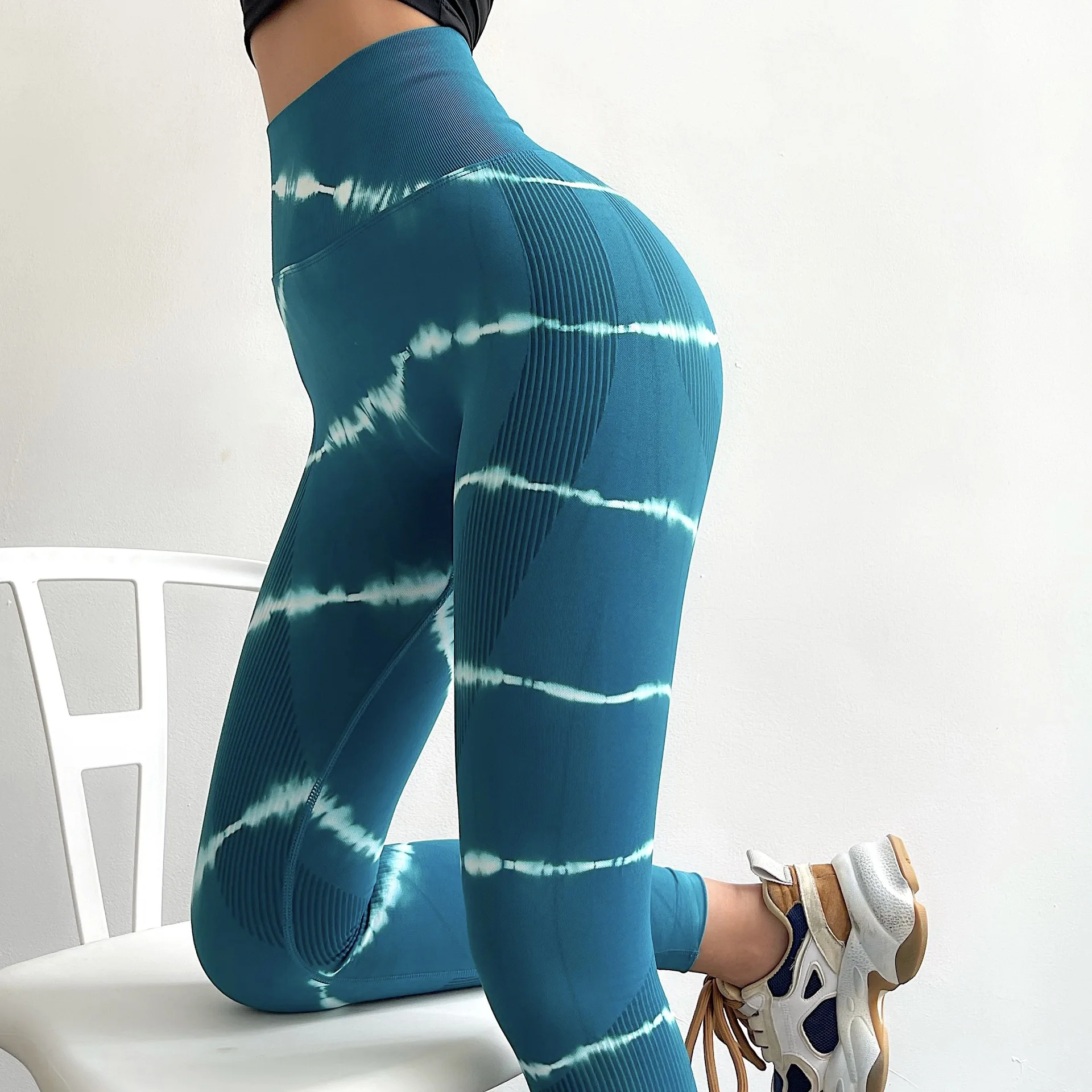 He4ae6246df5b424cbe8d19ed5dced3dc0 - Blue Tie Dye Workout Leggings - Wholesale Gym Clothing Manufacturer| Worldwide Delivery