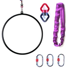 Предварительно фитнес-кольца для фитнеса стальной воздушный обруч 3"(80 см) 32 мм ширина для занятий йогой воздушные обручи Lyra включают аксессуары