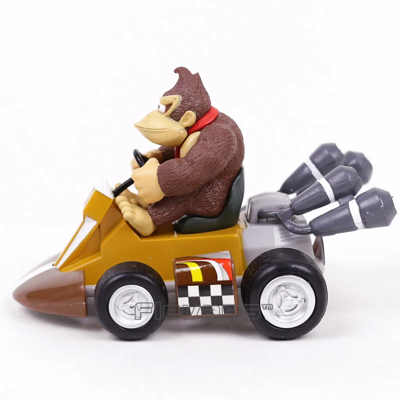 Super Mario Bros Kart Марио Luiji персик Bowser жаба Донки Конг Луиджи Марио отступить гонщик Автомобили ПВХ Фигурки игрушки 7 шт./компл
