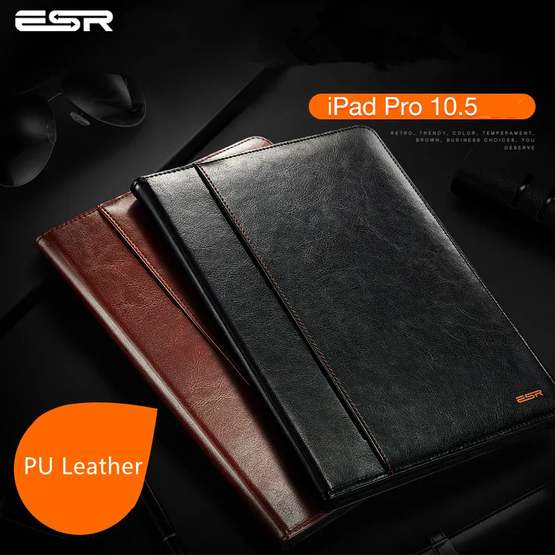 ESR Премиум из искусственной кожи чехол для iPad Pro 10,5 чехол бизнес Folio Стенд Карманный Авто Пробуждение умный чехол Чехол для iPad Pro 10,5