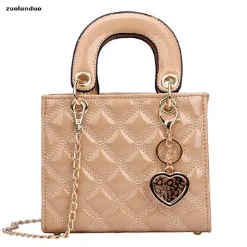 

Luxury Brand Tote Bag 2020 Fashion New High Quality Patent Leather Women's Designer Handbag Lingge Chain Shoulder Messenger Bag