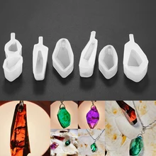 

1Pcs Transparent Crystal Epoxy Resin Molds Stone Hole Silicone Mould Molds Casting For DIY Jewelry Making Supplies Accessories