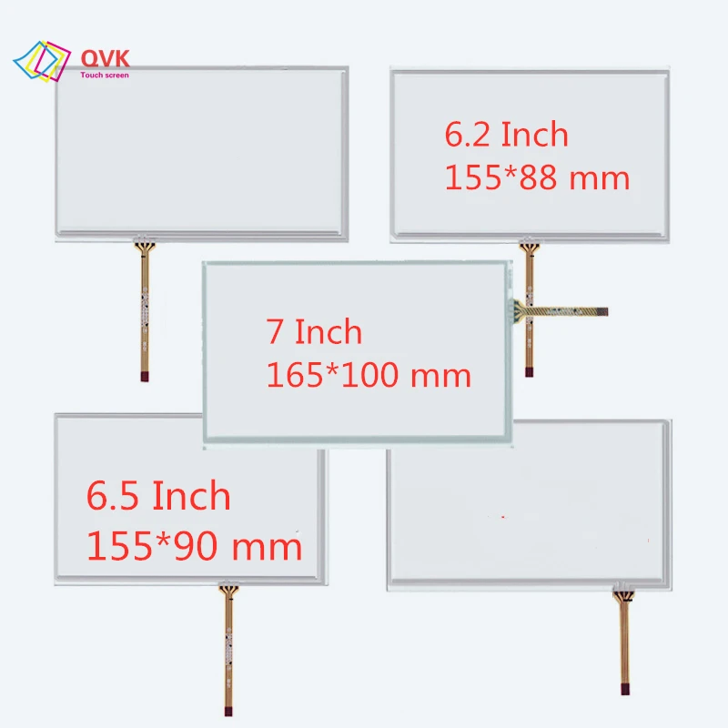 Digitador Resistivo do Tela Táctil Fios 155*90 mm 6.5in Hsd062idw1 A01 Tm062rdh03 Pw062xs1 At065tn14 10 Pcs Lote