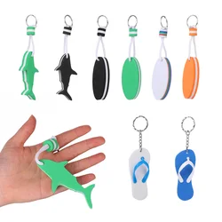Fishing Water Floating Keychain Key Ring Pendant Multi-shape Water Sports Rowing Inflatable Boats Key Pendant