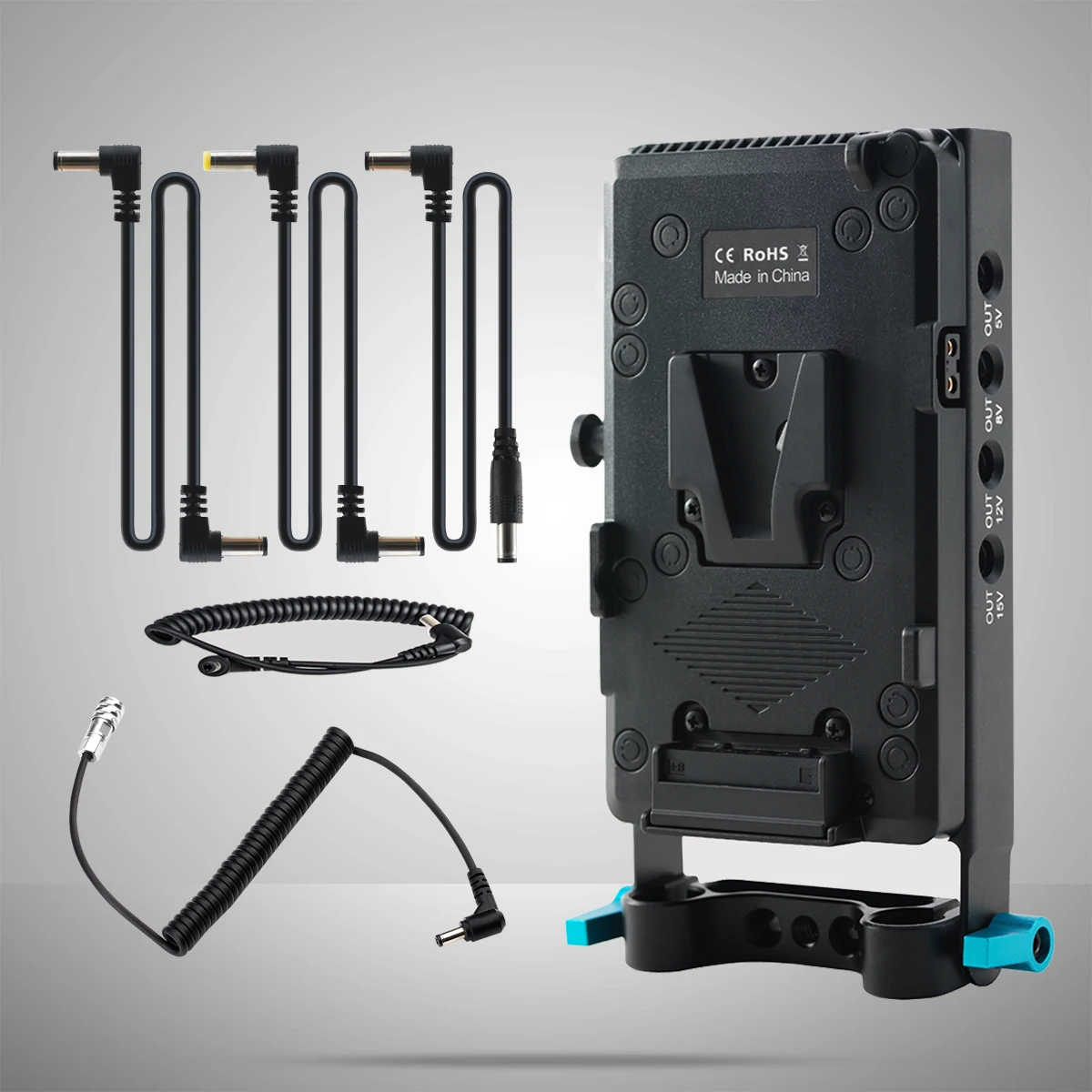 Fotga V Mount Batteria Fittizia Sistema Di Alimentazione Ring Con Morsetto Da 15Mm Per Blackmagic Pocket Cinema Camera 4K/6K/6K Pro Bmpcc 4K