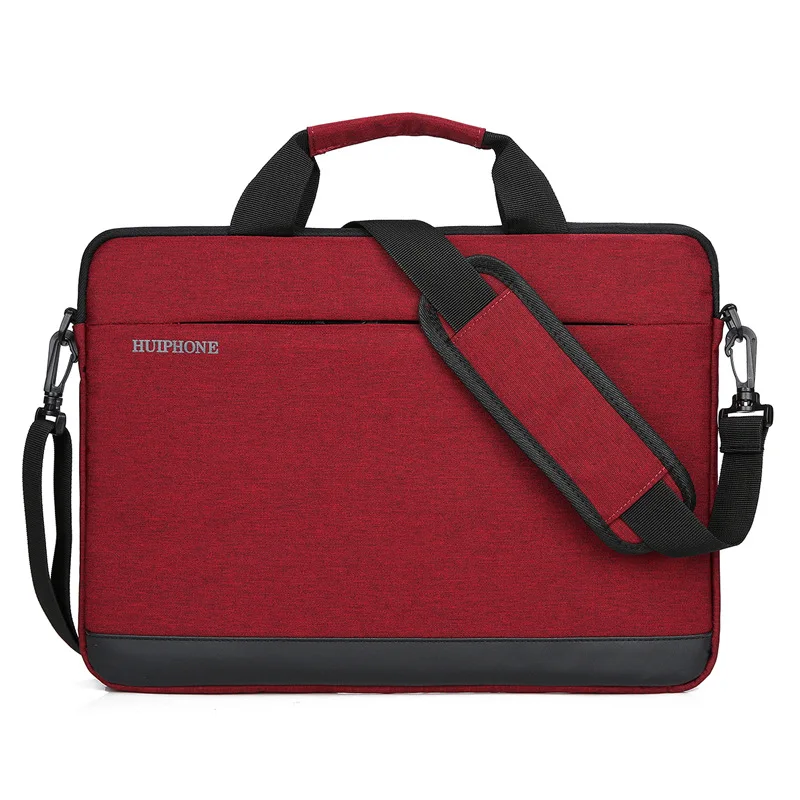 Бургундия Men and Women Laptop Messenger Bag 11.12.13. 14. Waterproof Nylon Notebook Bag for Dell 14 Laptop Bag for Macbook Pro 13 Case - Цвет: Бургундия