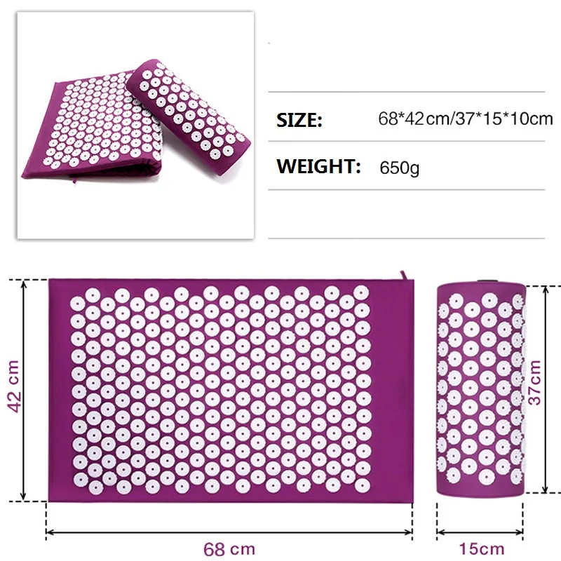 Massager Cushions Lotus Acupressure Mats Pillow Yoga Mats Relieve Back Pain Spike Mat Head Neck Foot Anti-stress Needle Massager