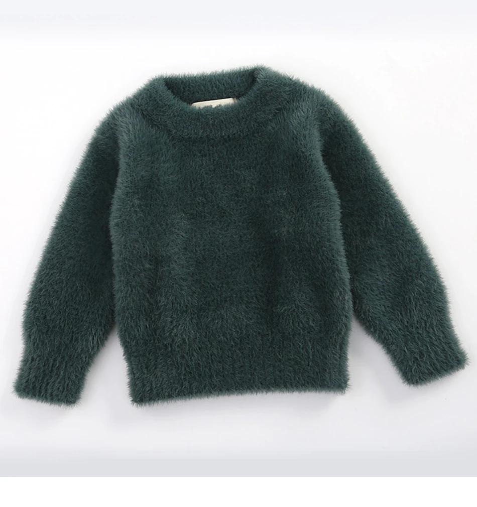 Детский свитер; зимняя одежда для маленьких девочек; имитация норка свитер; куртка; свитер; детское теплое пальто; Детский свитер; Рождественский подарок