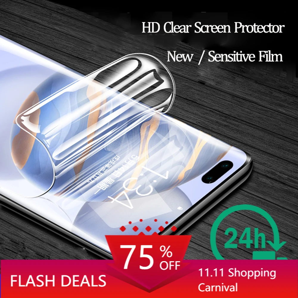 2PCS For Oukitel C21 hydrogel film Screen Protective ON 6.4&quot Protector Cover Film Case Not Tempered Glass | Мобильные телефоны