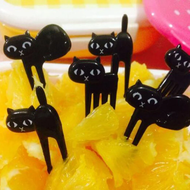 6/10 шт. Bento животных Еда фрукты выбирает вилки Коробки для обедов дома Кухня Декор питания
