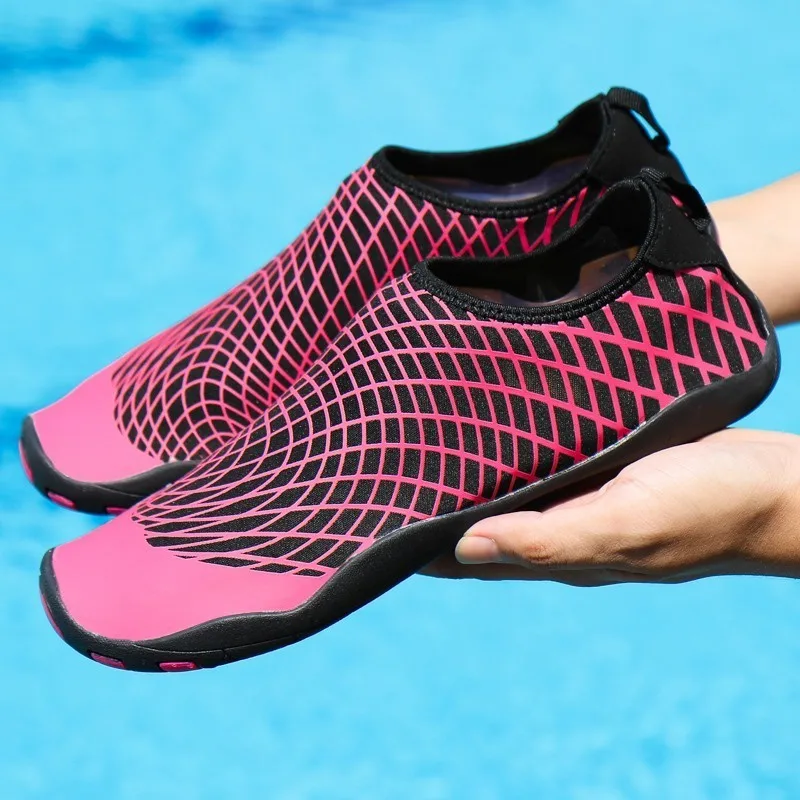 Обувь для мужчин и женщин; кроссовки унисекс; обувь для плавания; водные виды спорта; пляжная обувь; шлепанцы для серфинга; Легкая спортивная обувь - Цвет: G10  Pink