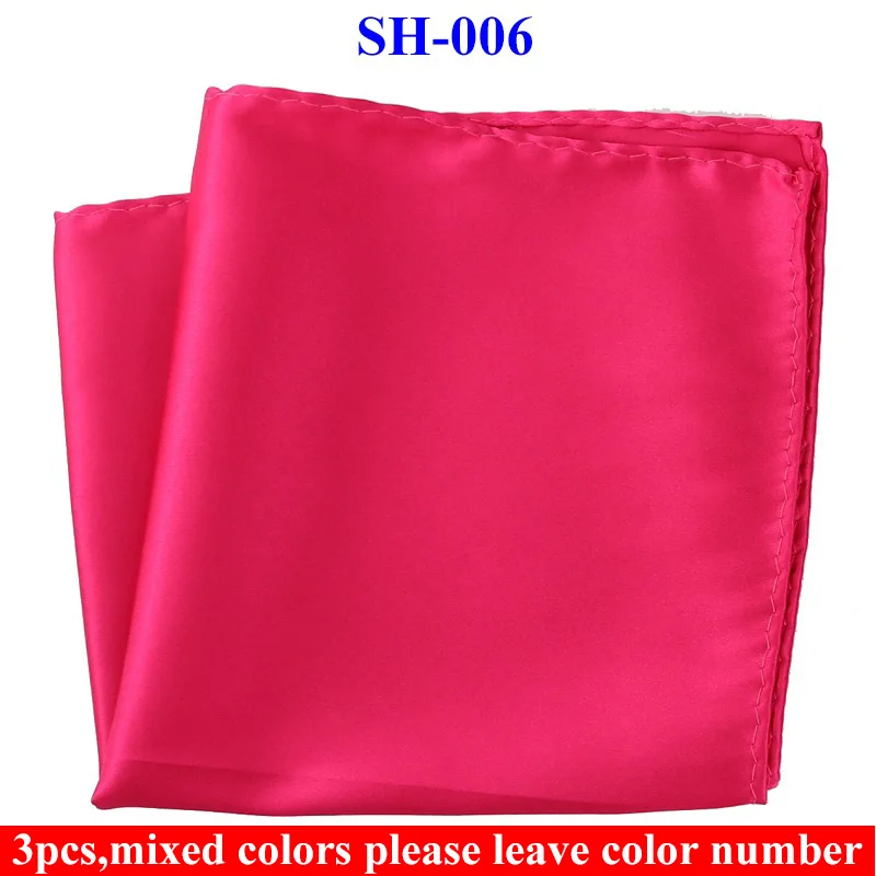 SH-006pocket squar Портной Смит 3 шт. 30x30 см сплошной цвет платок карманные квадраты 31 Цвета Роскошные мужские шелковые сенсорные мягкие платки полотенце для сундуков - Цвет: SH-006pocket squar