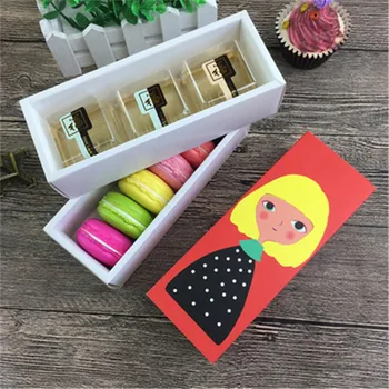 

Macaron Packing Box Beautifully Packaged Wedding Party Cake Storage Biscuit Paper Box Cake Decoration Baking Accessories