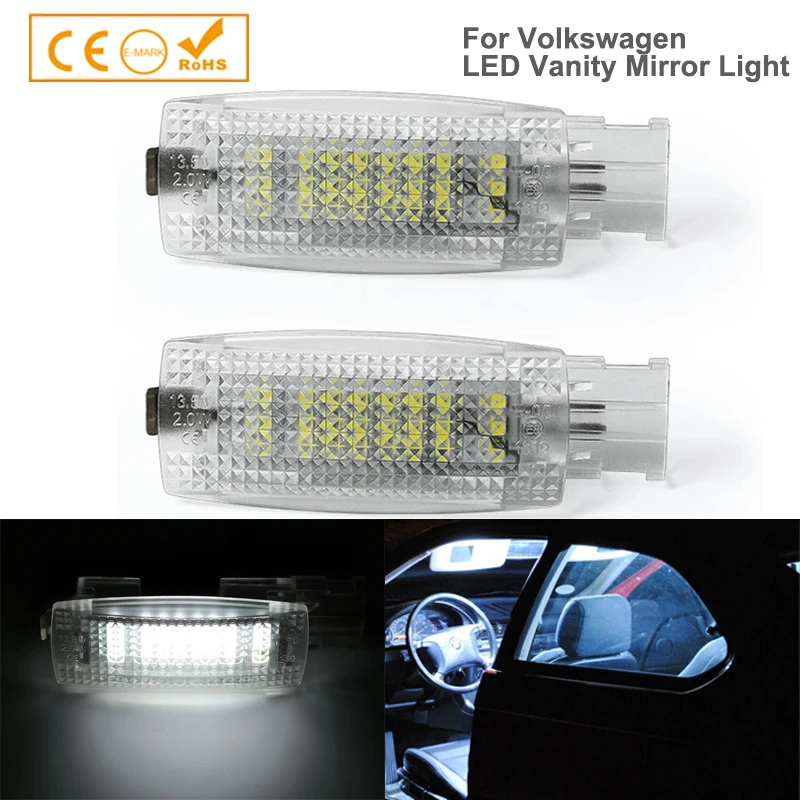 2 шт. светодиодный зеркальный светильник для чтения без ошибок CC Polo VW Golf GTi EOS Jetta