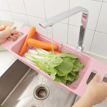 

Retractable Adjustment Sink Telescopic Washing Basket Washing Fruit And Vegetable Basket Kitchen Drain Basket