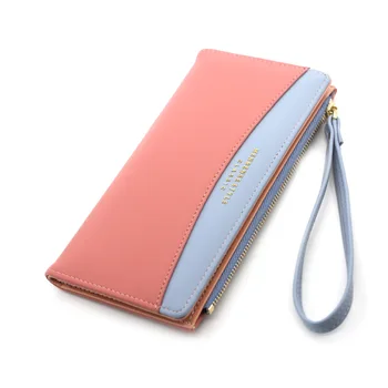 

New Creative Long Zipper Ladies Wallet Mobile Phone Bag Casual Coin Purse PU Leather Bag Clutch Bolsa Fashion All-match Mochila