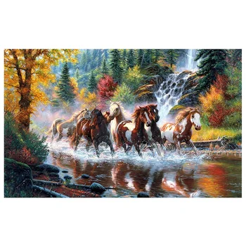 

5D DIY Diamond Painting Cross Stitch Crafts Home Decor(Horses)