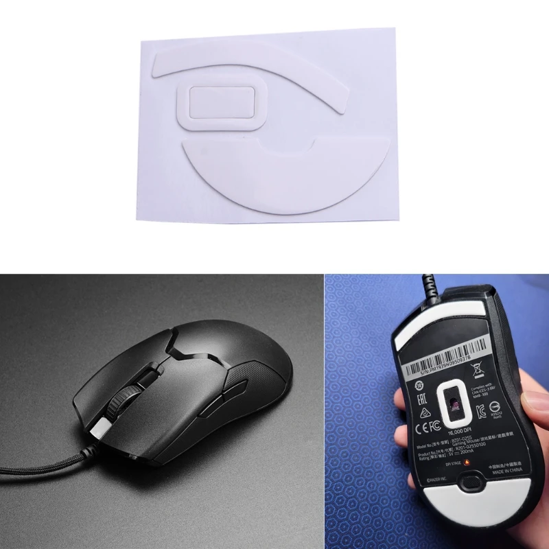 1Set Mouse Skates Mouse Feet Stickers Pad Rounded Glides Curved Edges