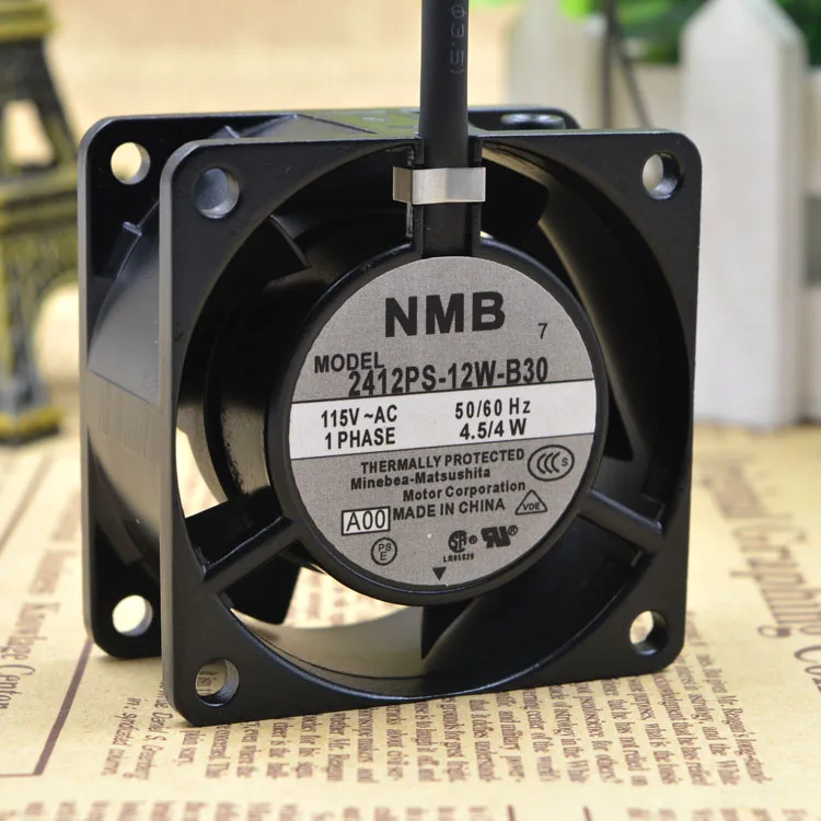 6 см 6028 115V 2412PS-12W-B30 защиты электродвигателя Вентилятор охлаждения