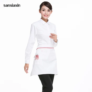 

Unisex Breathable Chef apron high quality Cake shop dessert fried chicken breakfast bar counter Home Dinner party flower shop