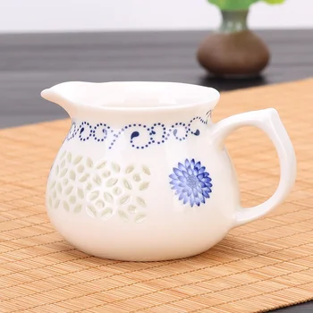 

Ceramic Fair cup tea leak set tea separator tea cup Kung Fu tea set single fair cup worker Ru kiln Gong Dao cup