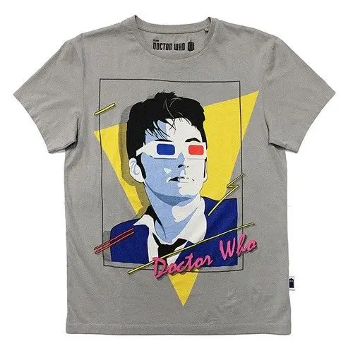Dr Who T-Shirt. 10th Doctor Cool 80s Costume Gift Merchandise Fancy Dress Sale Casual pride t shirt men Unisex Fashion | Мужская одежда