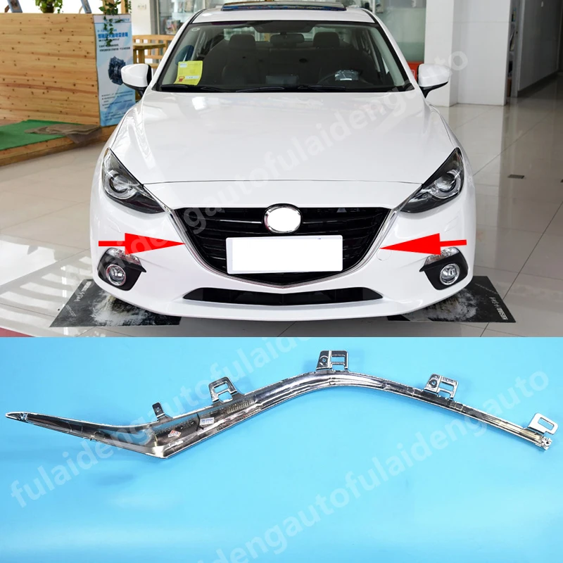 1 шт. для Mazda 3 Axela- ABS хромированная решетка переднего бампера Рамка накладка замена авто аксессуары