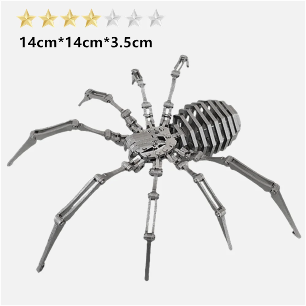 Microworld 3D Metal Puzzle Games Spider King Models Kits Steel Warcraft DIY Assembled Jigsaw Toys Birthday Gifts For Adult