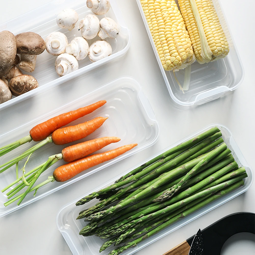 Plastic Storage Bins Refrigerator Storage Box Food Storage