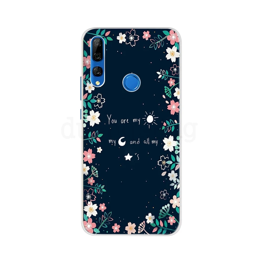 Honor 9X чехол 6,5" с отпечатком пальца ТПУ, конфетный силиконовый чехол для телефона для huawei Honor 9X9 X Премиум чехол Honor 9X STK-LX1 6,59' - Цвет: Бордовый