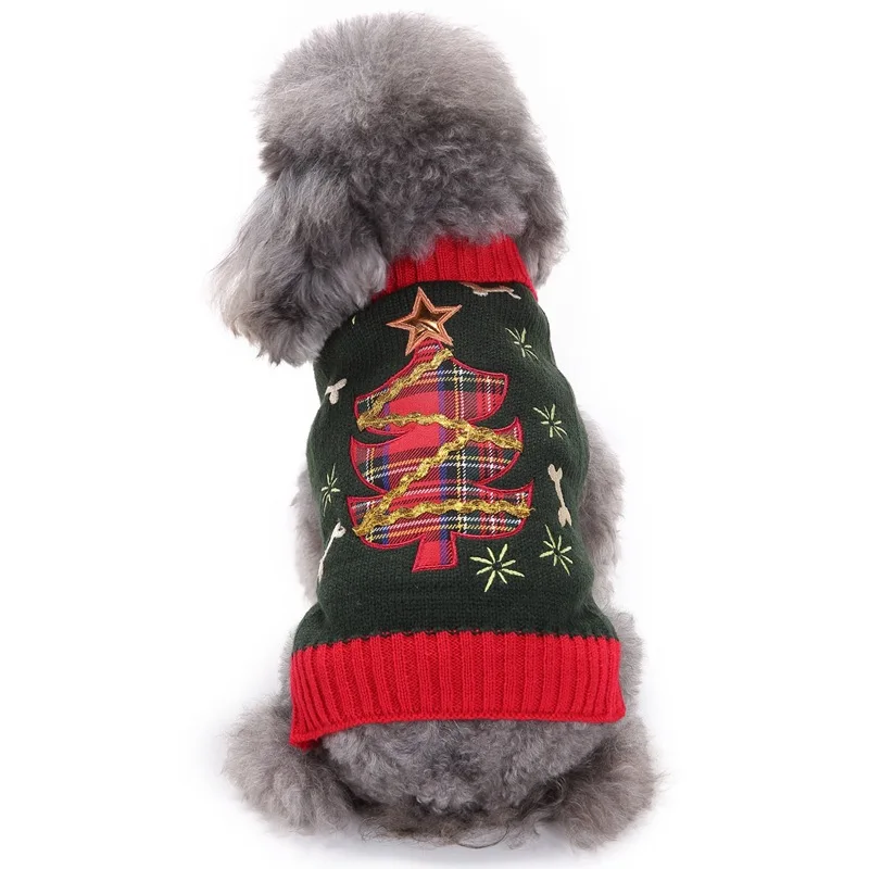 Рождественский свитер для собак зимняя теплая одежда для домашних животных для маленьких собак чихуахуа Французский бульдог щенок подарок жилетка для собак питомец костюм DOGGYZTYLE