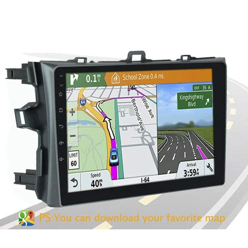 2Din Android 8,1 Автомобиль Радио Стерео Мультимедиа плеер для Защитные чехлы для сидений, сшитые специально для Toyota Corolla E140/150 2007 2008 2009 2010 2011 2012 2013 201