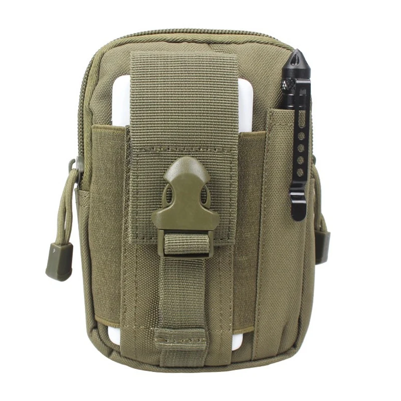 Dark Green Men Waist Bag Canvas Fanny Pack Belt Phone Drop Leg Bags Military Zipper Waterproof Phone Waist Packs 6.8 inch Cellphone Bum Bag - Цвет: Dark Green