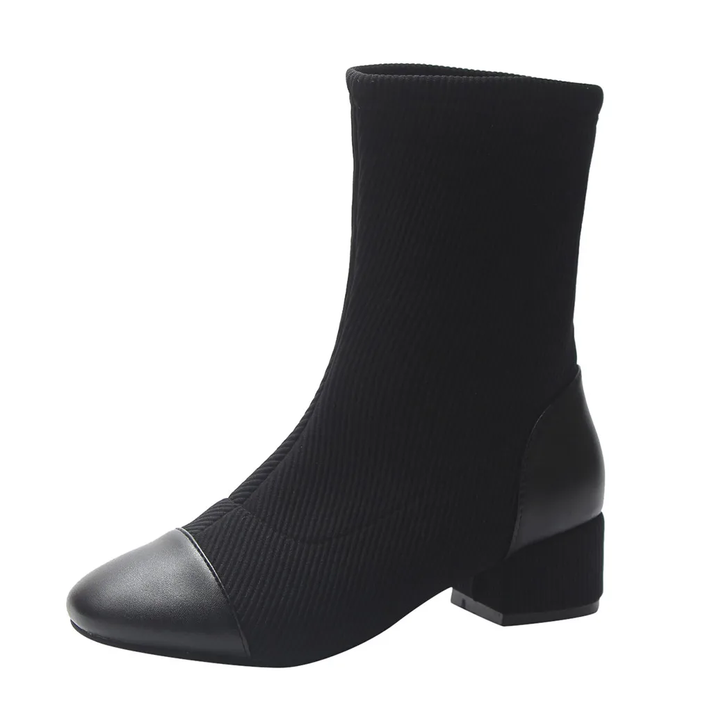 Women Ladies Ankle Booties Round Toe Boots Women Solid Boots Casual Outdoor Boots Shoes Winter Boots Women zapatos de mujer