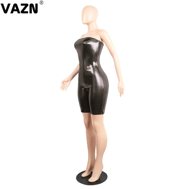 VAZN GWNY1964 продукт лето сексуальная леди 2 цвета комбинезон без бретелек цельный комбинезон леди сексуальная клубная молния летающие костюмы
