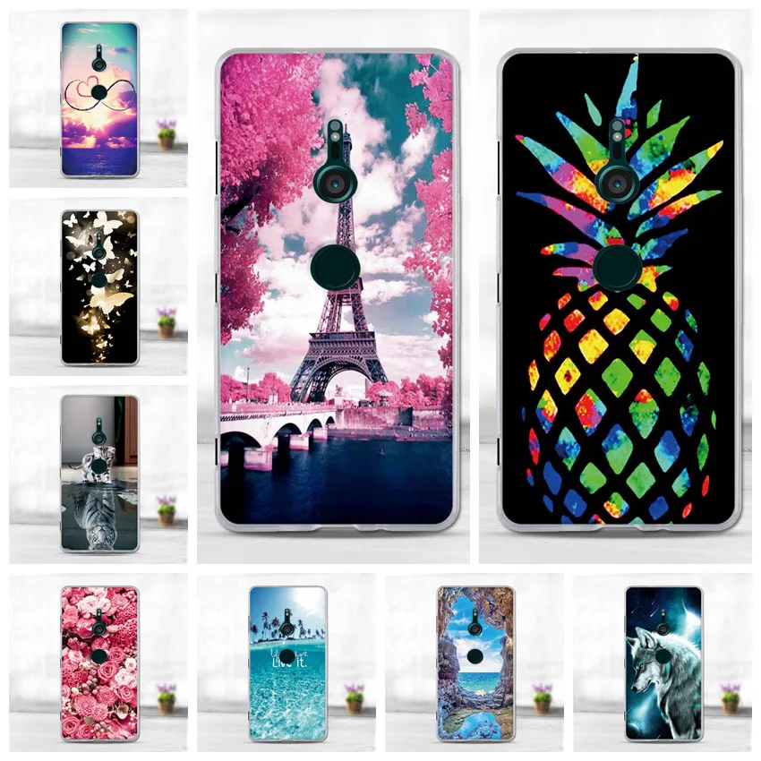 

Case For Sony Xperia XZ3 Case 6.0 inch TPU Soft Silicone Phone Cases Back Coque For Sony Xperia XZ3 Case Cover Cartoon Printed