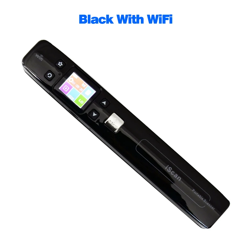 Мини Iscan сканер документов и изображений A4 Размер JPG/PDF Formate Wifi 1050 dpi высокая скорость с ЖК-дисплеем встроенный аккумулятор - Цвет: Black with WiFi