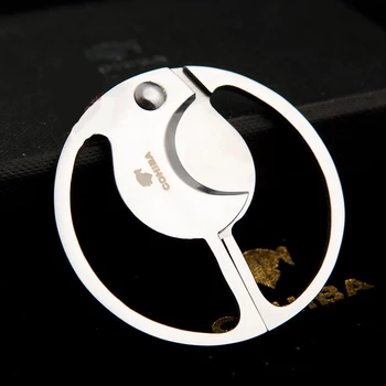 

New 1pcs Cohiba Cigar Cutter Round Silver Stainless Steel Sharp Smoke Cigar Accessories For cuban cigar