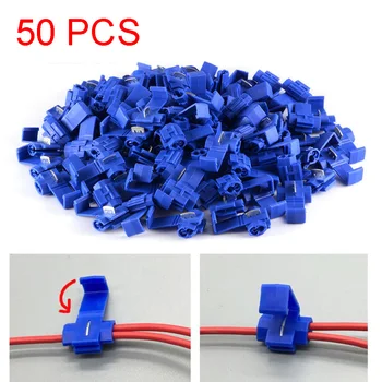 

50pcs Blue Electrical Scotch Lock Wire Connectors Quick SElectrical Cable Connectors Snap Splice Lock Wire