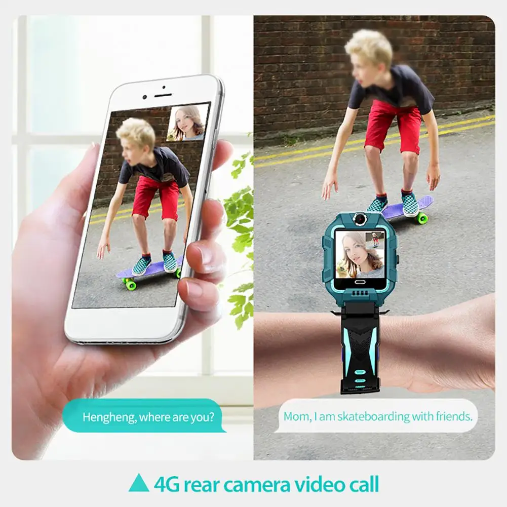 Дети 4G телефон сенсорный экран часы Смарт gps позиционирование наручные часы Спорт фитнес трекер Передняя и задняя камера подарки для детей