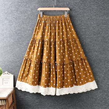 

2020 autumn layers polka dots print lolita kawaii Japanese style skirt saia sweet lolita drop shipping