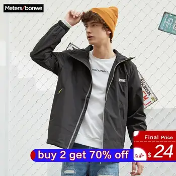 

Metersbonwe Men 2020 Spring Summer Casual Jacket Trench Coats Men Fashion Hooded Solid Comfortable Sports Outdoor Jacket