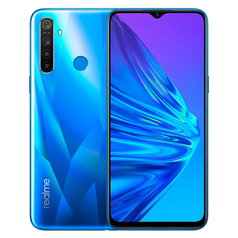 Realme 5, 4 Гб ОЗУ, 128 Гб ПЗУ, 6,5 дюйма, мобильный телефон Snapdragon 665, четыре ядра, 12 МП, камера, мобильный телефон, 5000 мАч, VOOC, 10 Вт, быстрое зарядное устройство - Цвет: 4GB 128GB Blue