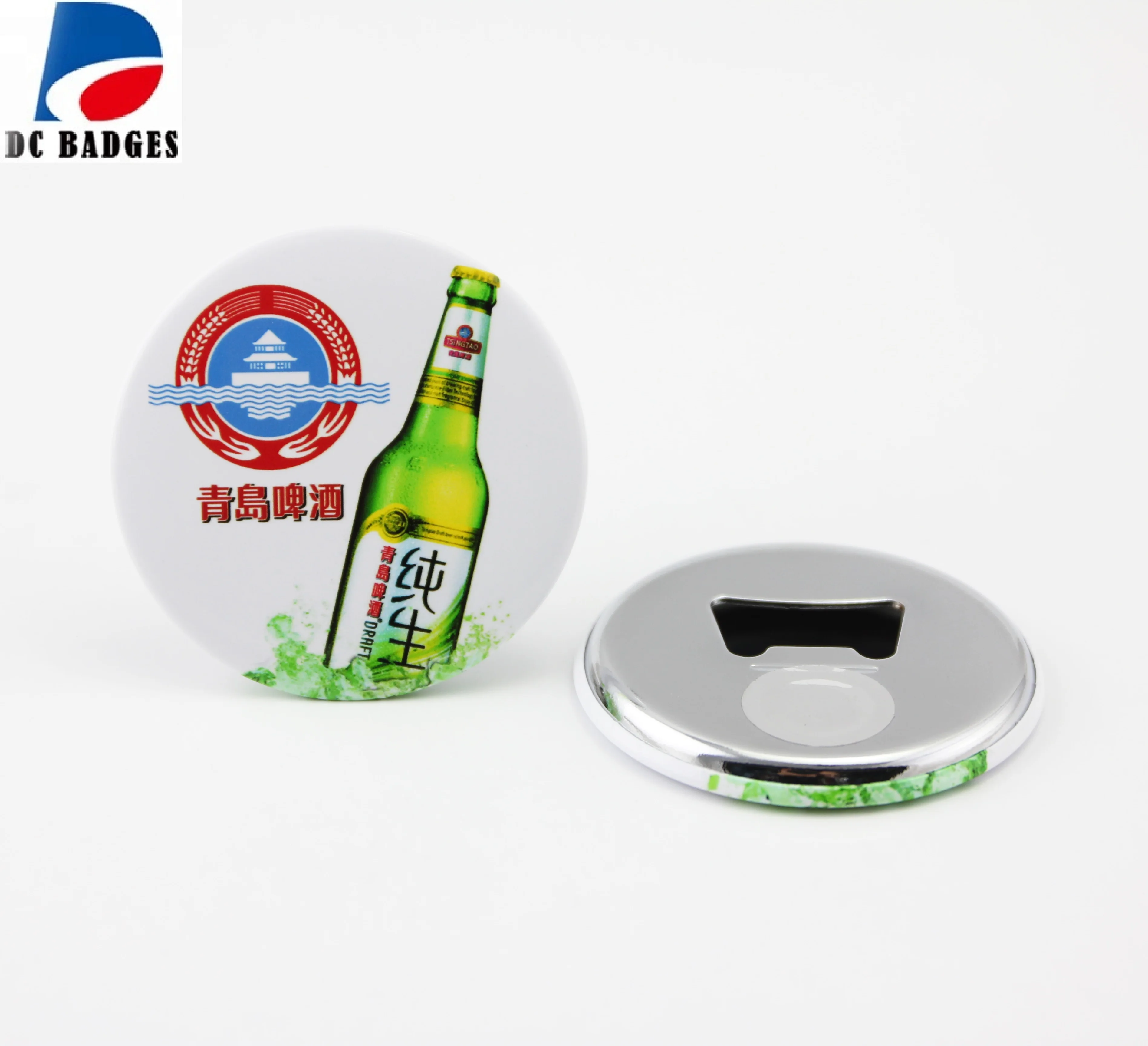 

High Quality bottle opener with magnet of 58MM Blank button material 500 set